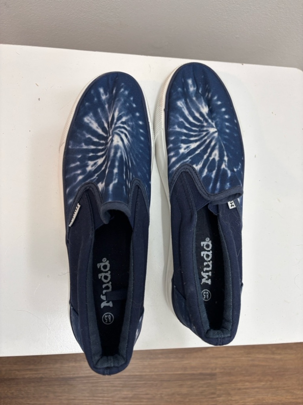 Mudd Navy Blue Tie-Dye Slip-On Sneakers